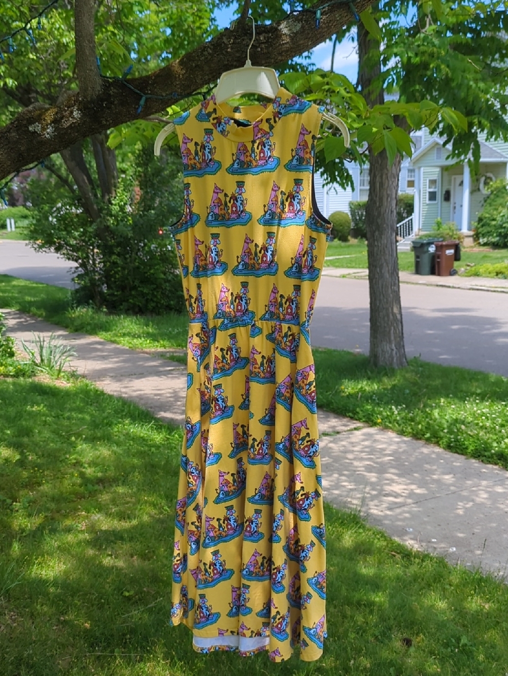 Nooworks Size Medium Dog Party Dress Retro Animal Print Artsy Colorful Lux
